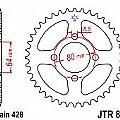 Rear sprocket JTR838 37-38 Teeth JT