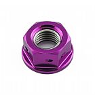 PRO-BOLT ALUMINIUM NUT M10X(1.25MM) DRILLED PURPLE