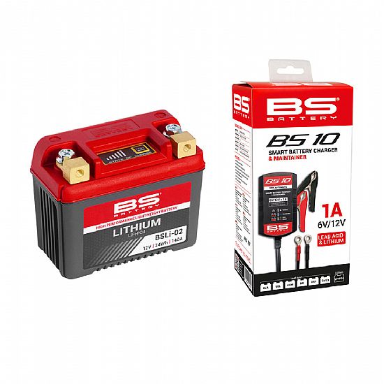 ΜΠΑΤΑΡΙΑ ΛΙΘΙΟΥ BS BATTERY BSLI-02 12V 140 CCA ΜΕ ΦΟΡΤΙΣΤΗ BS10